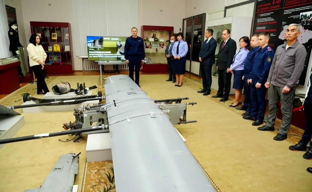 Астраханский музей-заповедник представил обломки сбитого украинского беспилотника